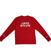 Alwayz WithGod Pocket Sweatshirt - Rudolph Red