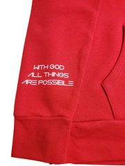 Alwayz WithGod Pocket Sweatshirt - Rudolph Red
