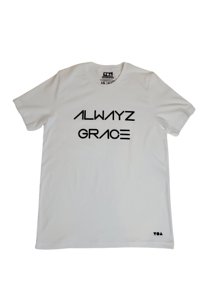 Alwayz Grace Signature Tee - White – Vision of Alignment