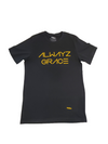 Alwayz Grace Signature Tee - Golden Grace Black